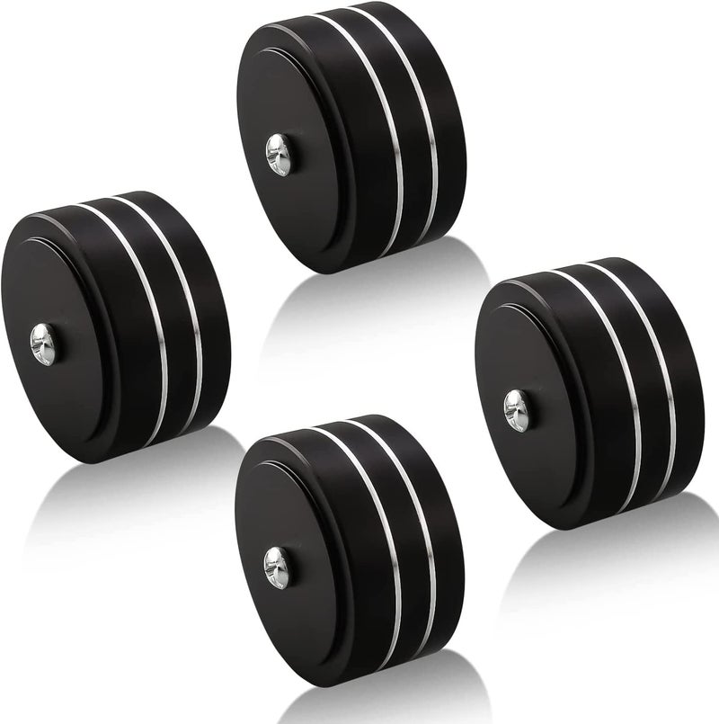 Tertullus 4 Pcs HiFi Speaker Isolation Feet 40x20mm Aluminum Speaker Spike Pad for Turntable, Subwoofers, Amplifier, HiFi Devices, Dac, Recorder, Cd (Black) - Image 5